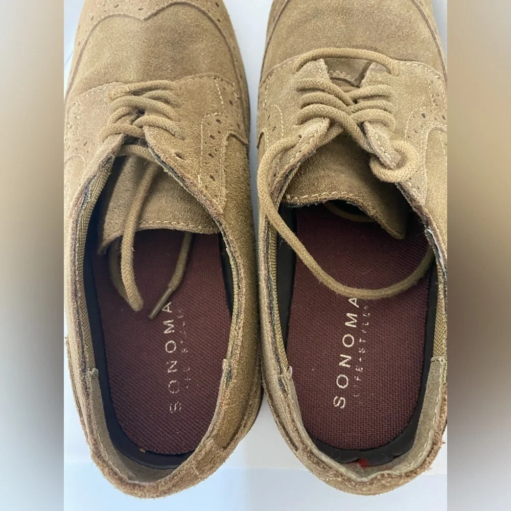 - Men Sonoma Sued Brown Shoes size 9.5